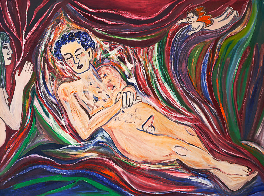 Susan Bee, Odalisque, 1983, 50” x 68", oil on linen
